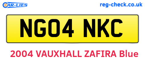 NG04NKC are the vehicle registration plates.