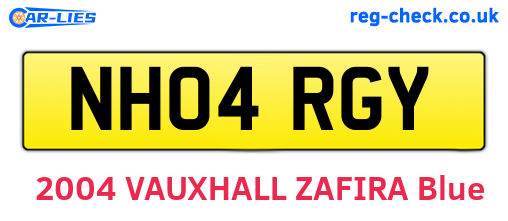 NH04RGY are the vehicle registration plates.