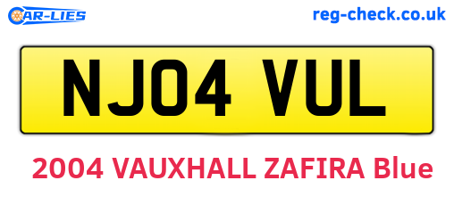 NJ04VUL are the vehicle registration plates.