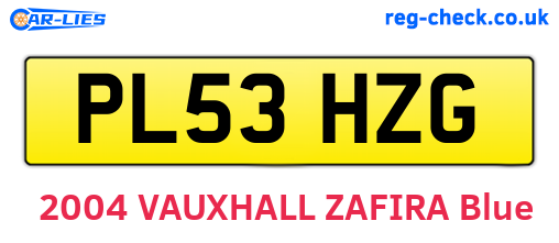 PL53HZG are the vehicle registration plates.