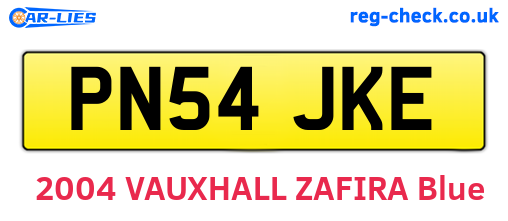 PN54JKE are the vehicle registration plates.