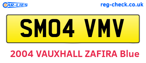 SM04VMV are the vehicle registration plates.