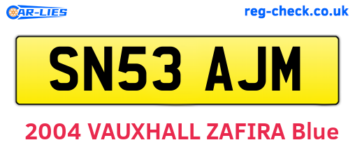 SN53AJM are the vehicle registration plates.