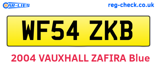 WF54ZKB are the vehicle registration plates.