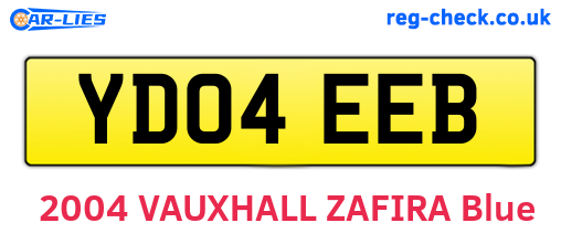YD04EEB are the vehicle registration plates.