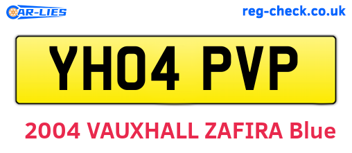YH04PVP are the vehicle registration plates.