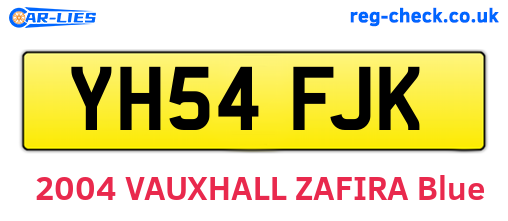 YH54FJK are the vehicle registration plates.