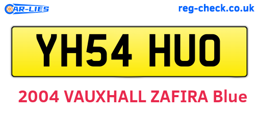 YH54HUO are the vehicle registration plates.