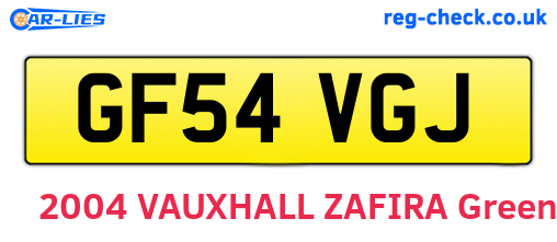 GF54VGJ are the vehicle registration plates.