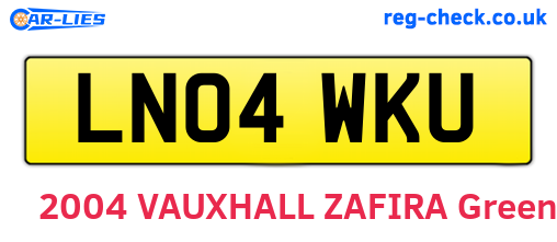 LN04WKU are the vehicle registration plates.