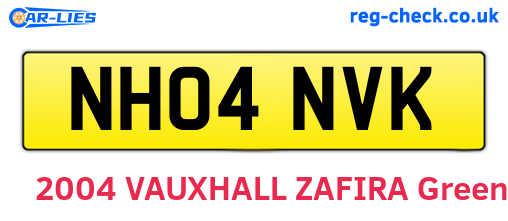 NH04NVK are the vehicle registration plates.