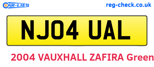 NJ04UAL are the vehicle registration plates.