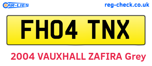 FH04TNX are the vehicle registration plates.