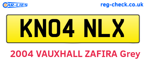 KN04NLX are the vehicle registration plates.