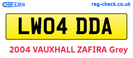 LW04DDA are the vehicle registration plates.