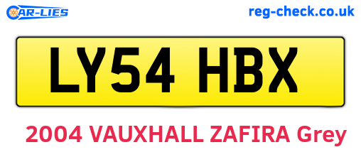 LY54HBX are the vehicle registration plates.