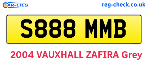 S888MMB are the vehicle registration plates.