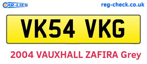 VK54VKG are the vehicle registration plates.