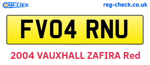 FV04RNU are the vehicle registration plates.