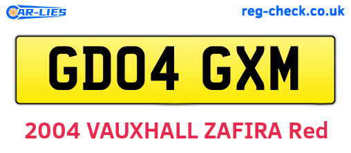 GD04GXM are the vehicle registration plates.