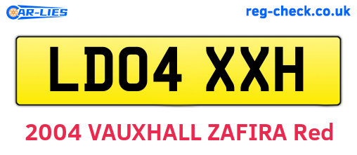 LD04XXH are the vehicle registration plates.