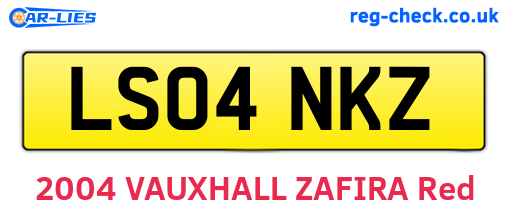 LS04NKZ are the vehicle registration plates.