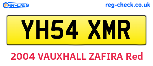 YH54XMR are the vehicle registration plates.