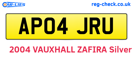 AP04JRU are the vehicle registration plates.