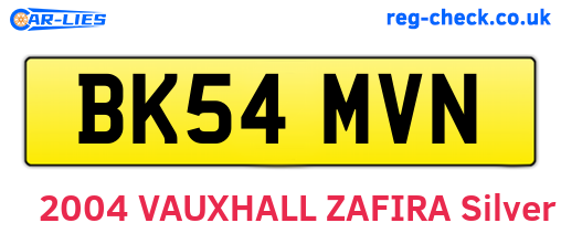 BK54MVN are the vehicle registration plates.