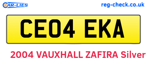 CE04EKA are the vehicle registration plates.