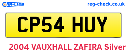 CP54HUY are the vehicle registration plates.