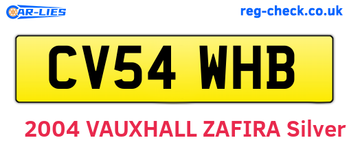 CV54WHB are the vehicle registration plates.