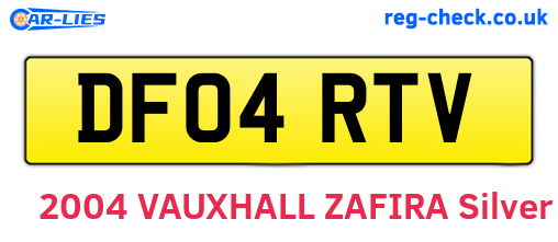 DF04RTV are the vehicle registration plates.