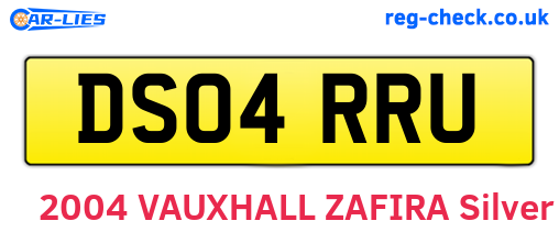 DS04RRU are the vehicle registration plates.
