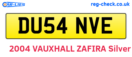DU54NVE are the vehicle registration plates.