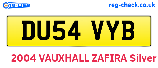 DU54VYB are the vehicle registration plates.