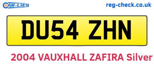 DU54ZHN are the vehicle registration plates.