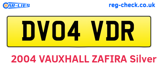 DV04VDR are the vehicle registration plates.