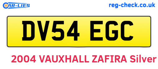 DV54EGC are the vehicle registration plates.