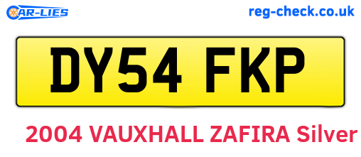 DY54FKP are the vehicle registration plates.