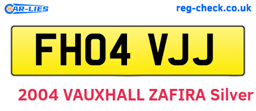 FH04VJJ are the vehicle registration plates.