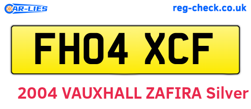 FH04XCF are the vehicle registration plates.