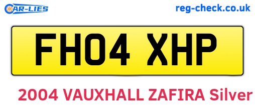 FH04XHP are the vehicle registration plates.