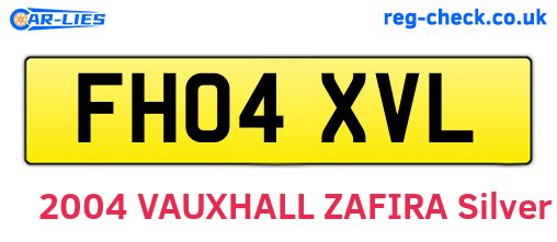 FH04XVL are the vehicle registration plates.