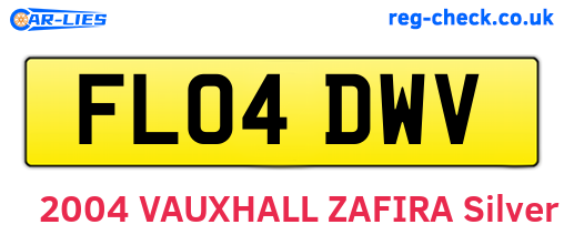 FL04DWV are the vehicle registration plates.