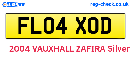 FL04XOD are the vehicle registration plates.