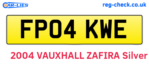 FP04KWE are the vehicle registration plates.