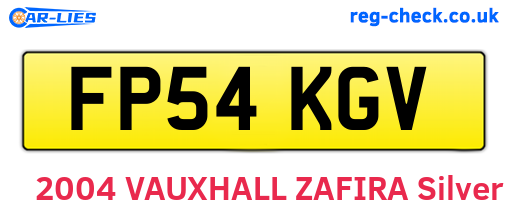 FP54KGV are the vehicle registration plates.