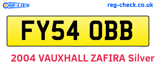 FY54OBB are the vehicle registration plates.