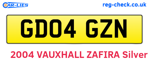GD04GZN are the vehicle registration plates.